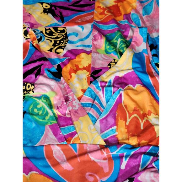 Lauren Ralph Lauren Dress‎ Tropical Multicolor Sleeveless Women's Size 12 - Picture 11 of 15